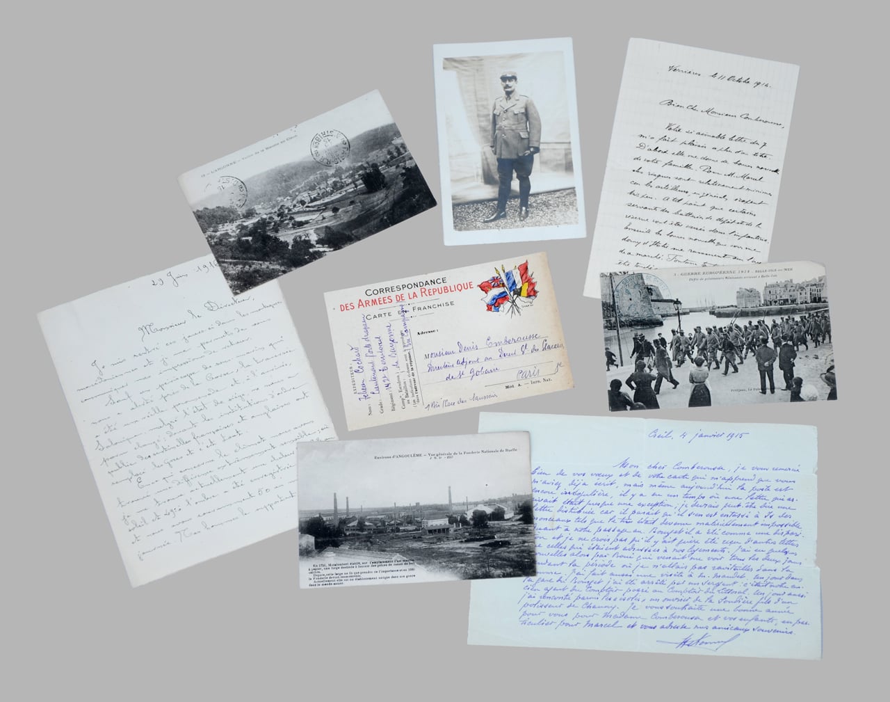 Cartes postales adressées à Denis Comberousse, 1915-1916