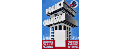 Affiche publicitaire pour Poliet et Chausson par l'affichiste Strebelle, 1931