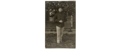 Carte-photo envoyée du Camp d’Oude-Mirdum par Édouard Morénas à Denis Comberousse, 18 juin 1916