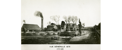 Vue d’ensemble de l’usine de Pont-à-Mousson, côté nord, 1873