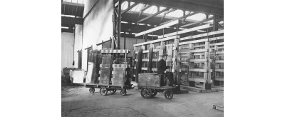 Voiturette pour le transport des glaces au Magasin du Poli de Stolberg, 1922