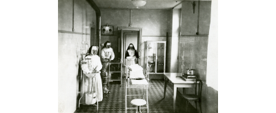 Le dispensaire de la glacerie de Cirey, 1922