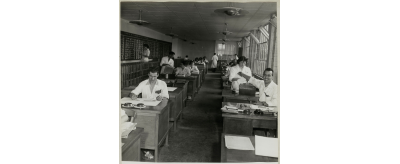 Le Bureau des méthodes de l’usine Norton de La Courneuve, 1947