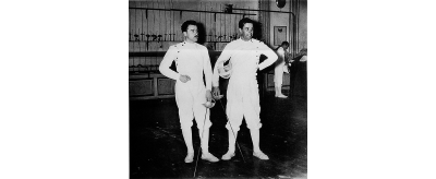 Les sabreurs de Saint-Gobain Sportif, Jean Levavasseur et Jacques Lefevre (Nouvelles de Saint-Gobain), mars 1957