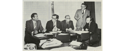 Réunion hebdomadaire de coordination des chefs de services de la Direction des Relations Humaines de Pont-à-Mousson, 1977