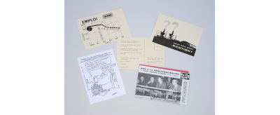 Pétitions syndicales sous forme de cartes postales, années 1980