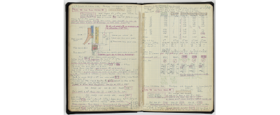 Journal de Maurice Charpentier sur les essais de l'équipe TEL, cahier n°4, 22 octobre 1956