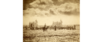 Transport de glaces argentées en Bulgarie, 1883