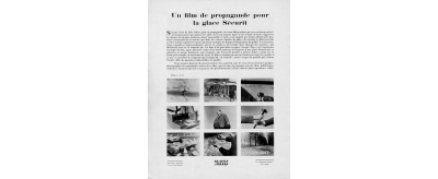 Story-board du premier film de propagande pour la glace Sécurit paru dans Glaces et verres, n°34, 1934
