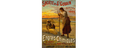 Affiche publicitaire pour les engrais chimiques de Saint-Gobain par Hugo d'Alesi, années 1920