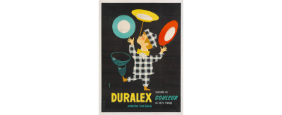 Affiche publicitaire de Camps pour les assiettes Duralex, 1957