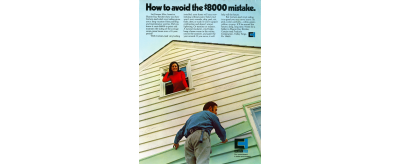 Campagne publicitaire pour les bardeaux de CertainTeed, 1972
