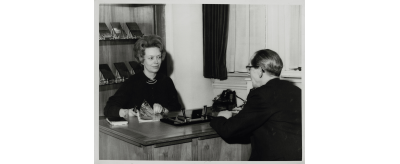 Bureau de l’agence Claritude, représentant commercial de Saint-Gobain à Londres, 1962