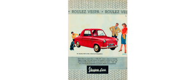 Le pare-brise de la Vespa 400, 1957