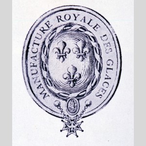 Timbre de la Manufacture royale des glaces sous l'Ancien Régime