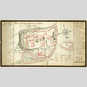 Plan de la glacerie de Saint-Gobain, 1800