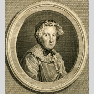 Portrait-médaillon de Madame Geoffrin par Miger, vers 1775