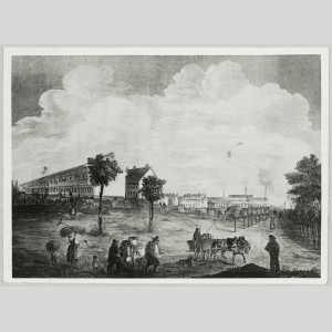Cité ouvrière de la glacerie de Mannheim-Waldhof, milieu du XIXe siècle