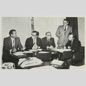 Réunion hebdomadaire de coordination des chefs de services de la Direction des Relations Humaines de Pont-à-Mousson, 1977