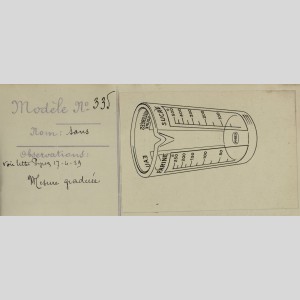 Modèle du verre mesureur en Pyrex en 1939