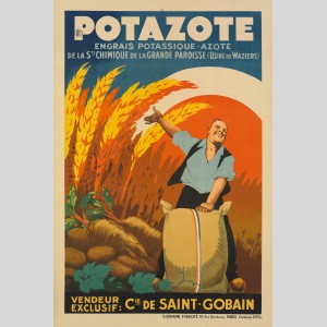 Affiche publicitaire pour le Potazote de Saint-Gobain, 1933