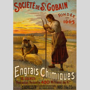 Affiche publicitaire pour les engrais chimiques de Saint-Gobain par Hugo d'Alesi, années 1920