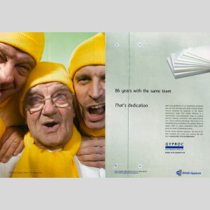Campagne Saint-Gobain Gyproc « dedicated to plasterboard », 2006