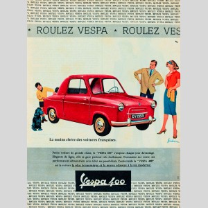 Le pare-brise de la Vespa 400, 1957