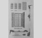 Exemple de fenêtre à deux montants de châssis à verre à noix, extrait de la planche V du Recueil de planches de l'Encyclopédie consacré au Menuisier en batimens