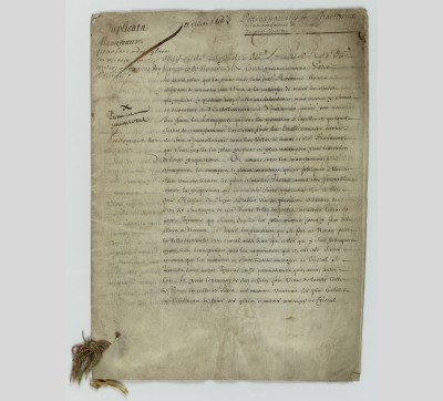Lettres patentes créant la Manufacture royale de glaces à miroirs en octobre 1665 (préambule)